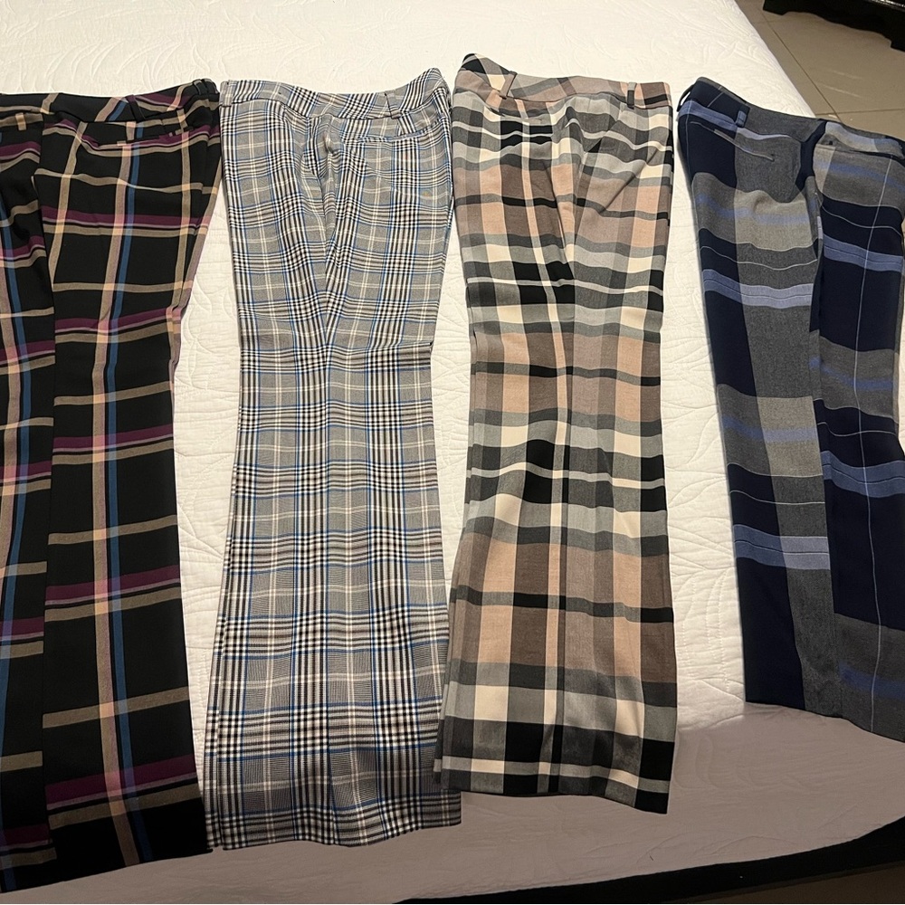 Plaid Women's Pants Collection. All four for one PRICE.